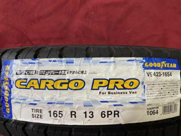 １６５Ｒ１３　６ＰＲ　グッドイヤー　カーゴプロ　２０２０年製　４本セット