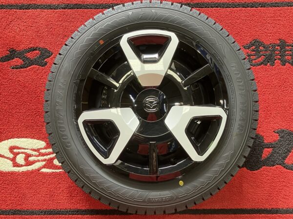 マツダ純正　マツダ２　ＤＪ系　スチールホイール　カバー付　スタッドレスセット